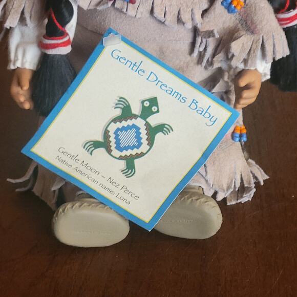 Gentle Dreams Baby Moon Nez Perce Native American leather beaded New with tags - Picture 5 of 12